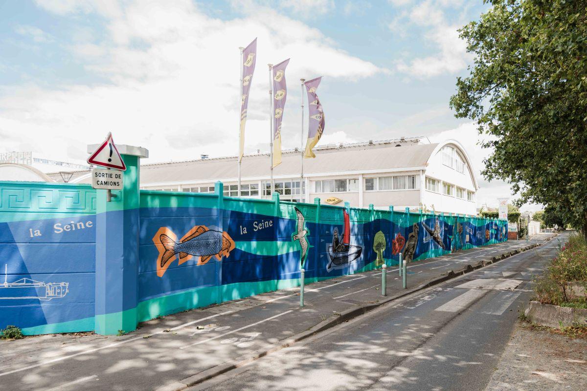 Fresque de l'agence Colas de L'île-Saint-Denis - Ile-De-France