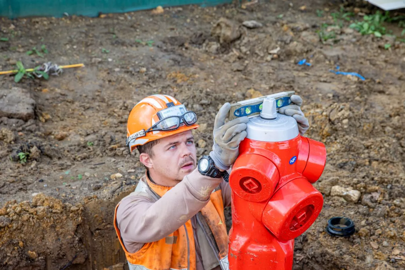 Chantier d'installation de 7 poteaux incendie - Coca-Cola Fleury-Mérogis