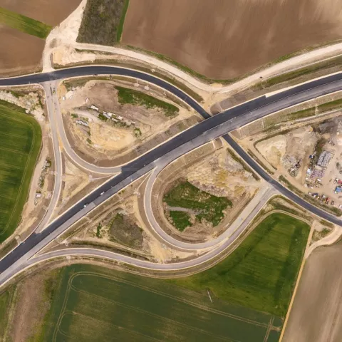 Illustration of Construction d’une nouvelle branche d’autoroute en Hongrie