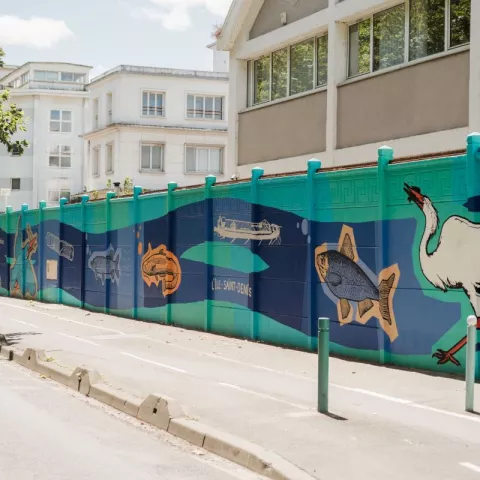 Illustration of Colas Foundation dévoile une fresque de l’artiste JBC à L’Île-Saint-Denis